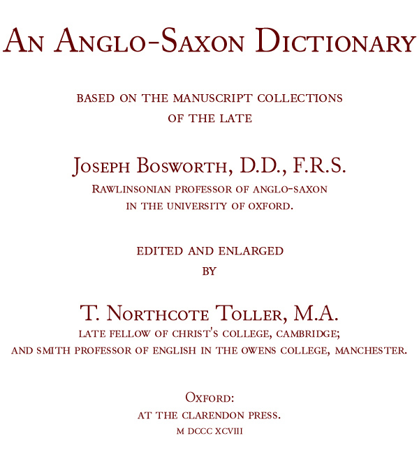 Bosworth-Toller Dictionary